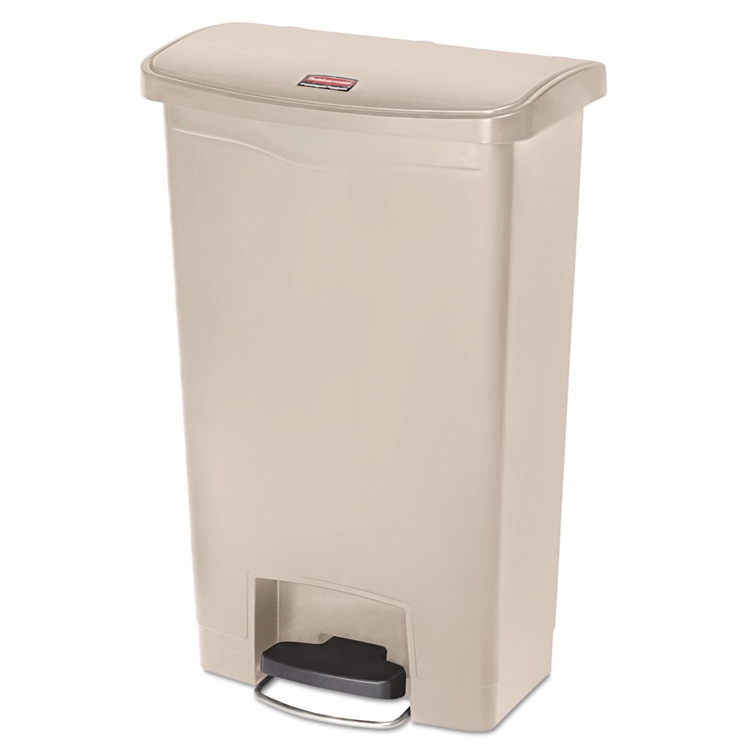 Rubbermaid Commercial Products Slim Jim Plastic Step On Trash Can - 13 Gallons