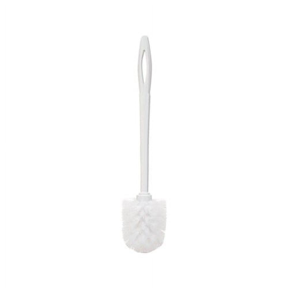 White Plastic Toilet Brush with Hanging Hole