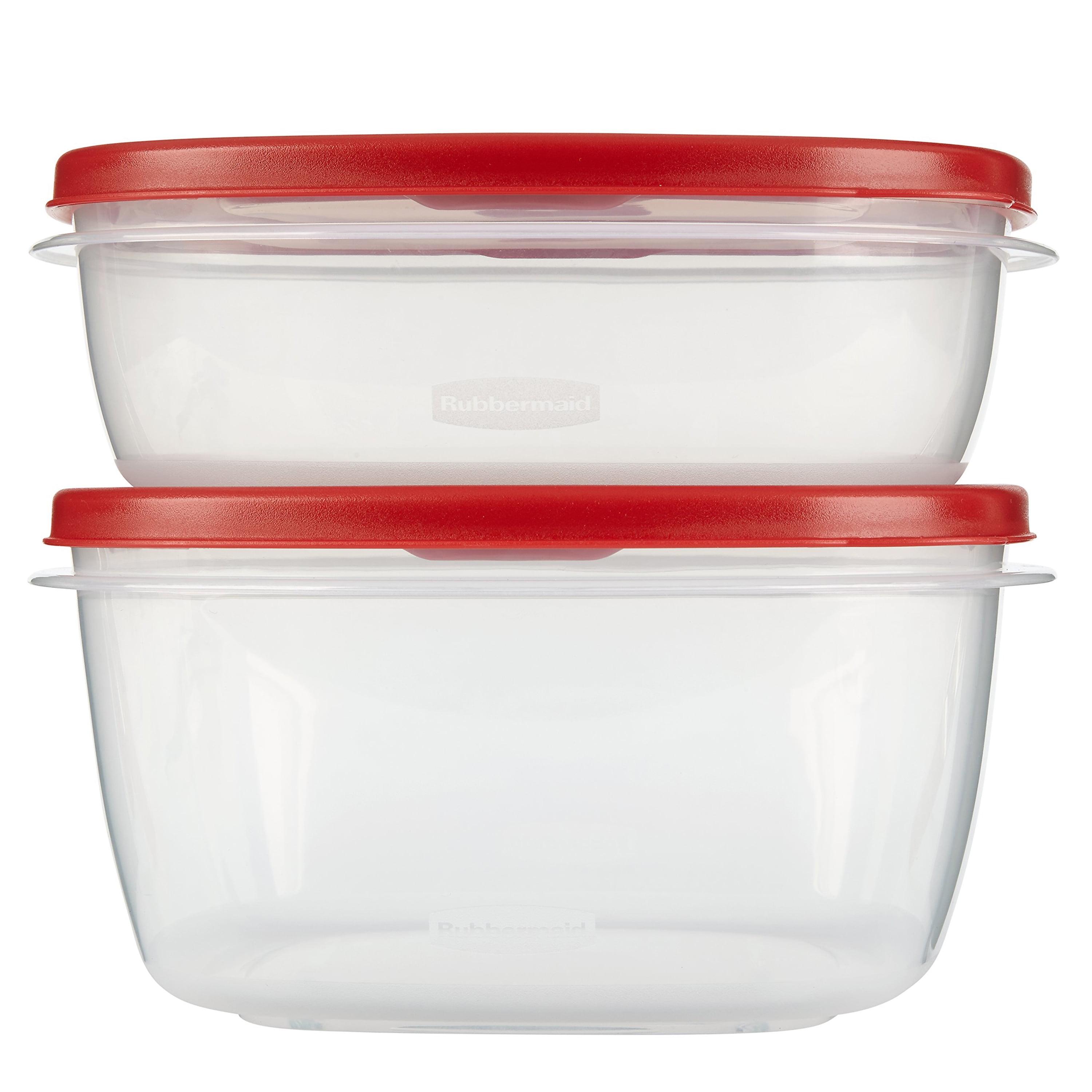 Red BPA-Free Plastic Meal Prep Storage Containers Set