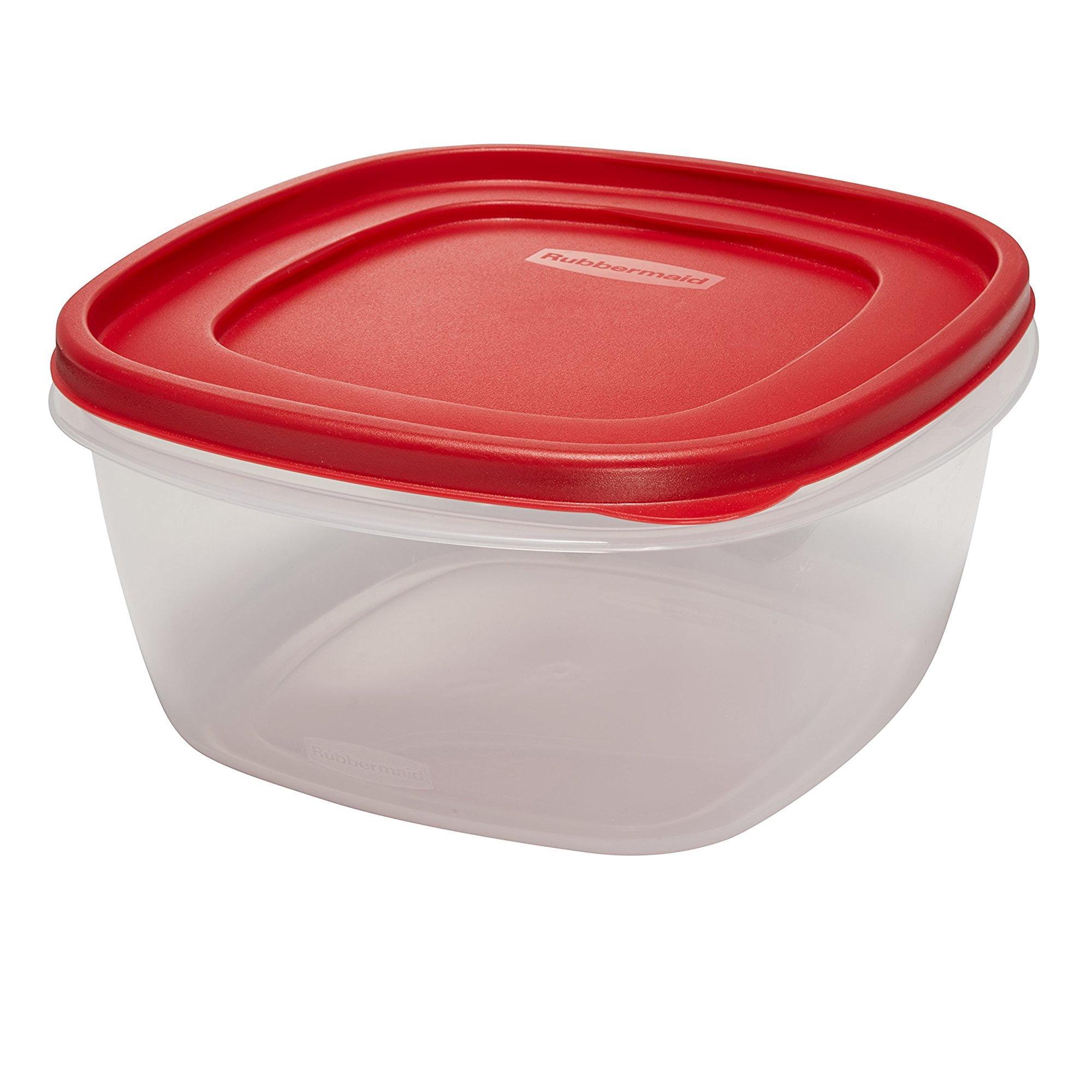 Rubbermaid 14 Cup Food Storage Container with Easy Find Lid: Large Stackable Plastic, Microwave & Freezer Safe