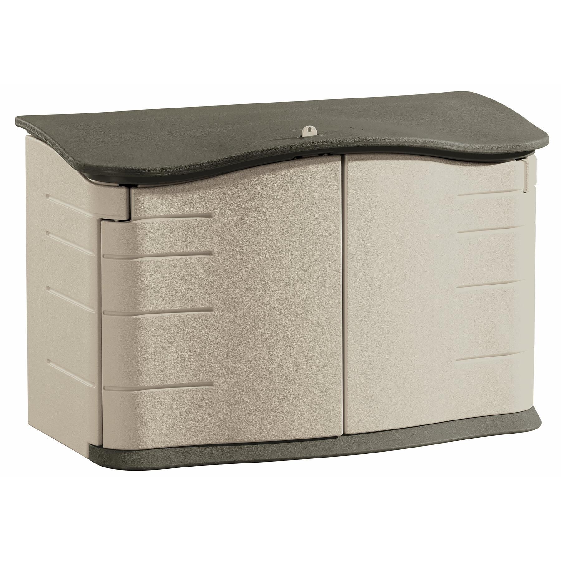 Rubbermaid 4 ft. W x 2 ft. D Plastic Horizontal Garbage Shed