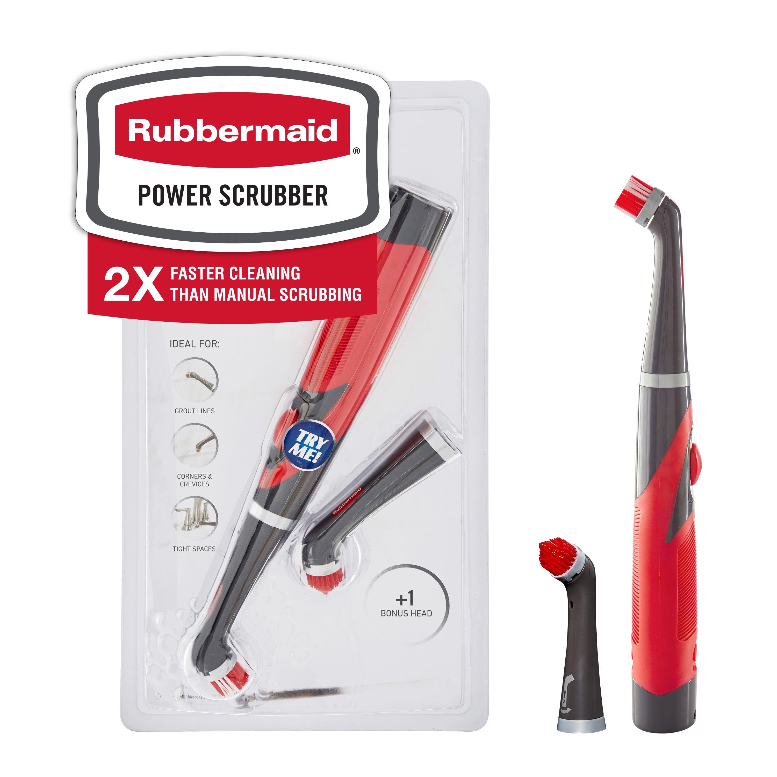 Rubbermaid Power Scrubber with 1 All-Purpose Scrubbing Head and 1 Grout Scrubbing Head