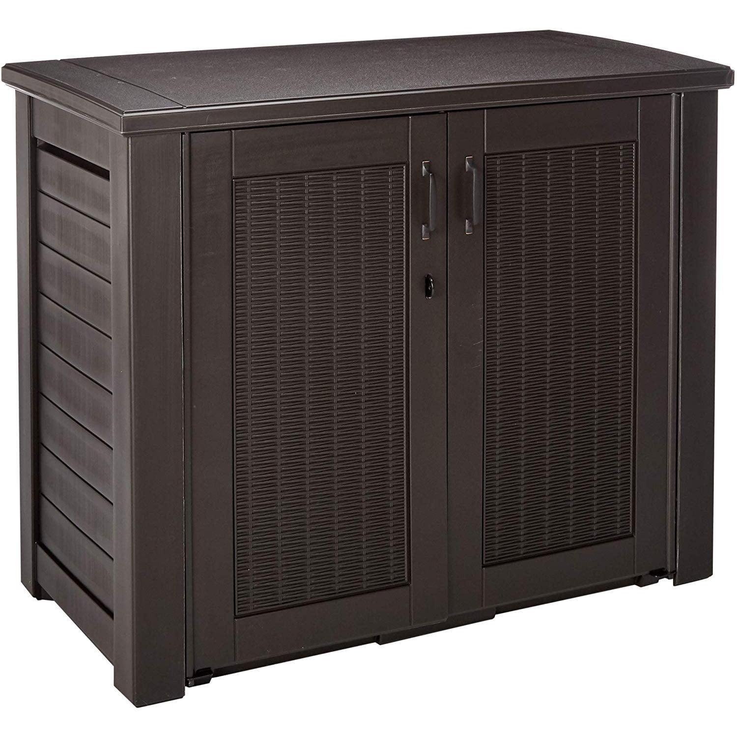 CG INTERNATIONAL TRADING 123 Gallon Water Resistant Lockable Deck Box in Brown | Wayfair