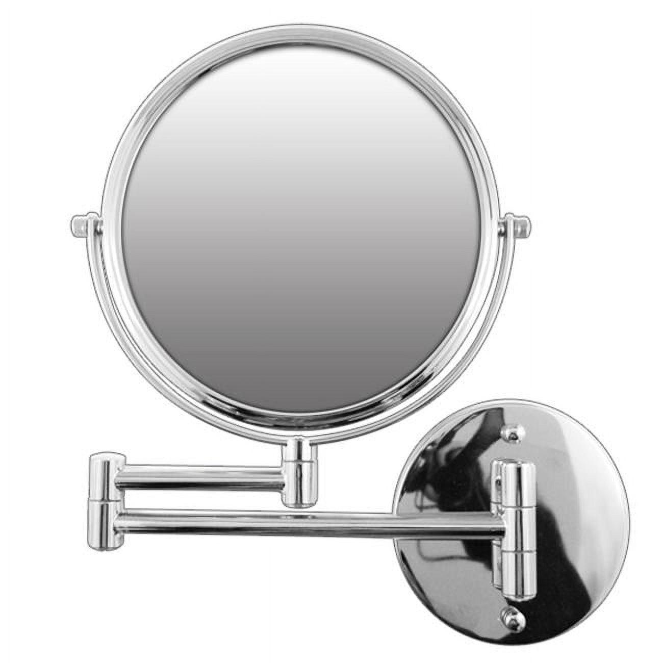 Elegant Silver 17.5" Round Wall-Mounted Magnifying Mirror