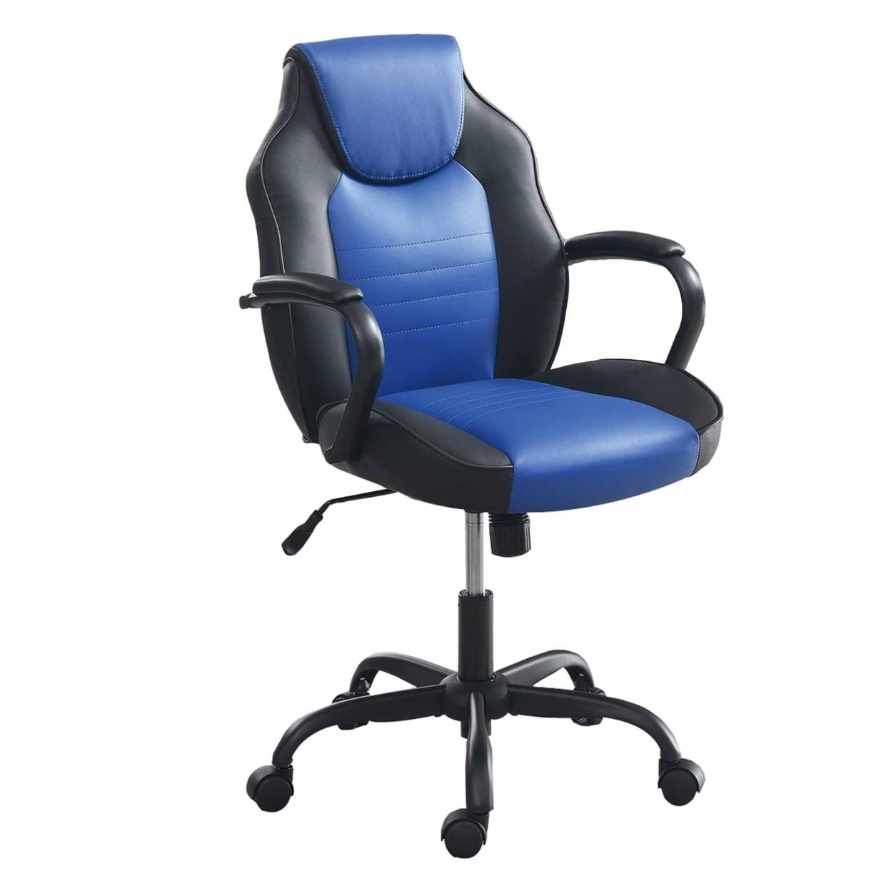 Luxor 40'' Black Vegan Leather Executive Swivel Office Chair