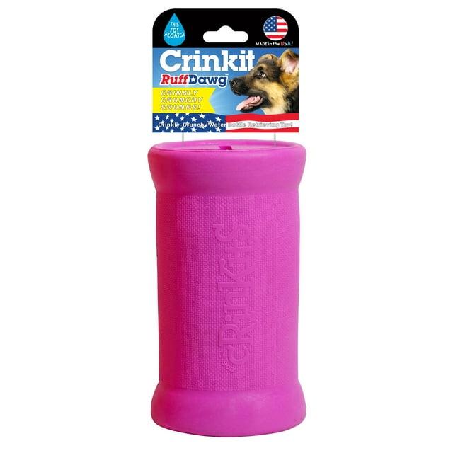 Ruff Dawg Crinkit Rubber Indestructible Retrieving Dog Toy for Water Bottles, Color Varies