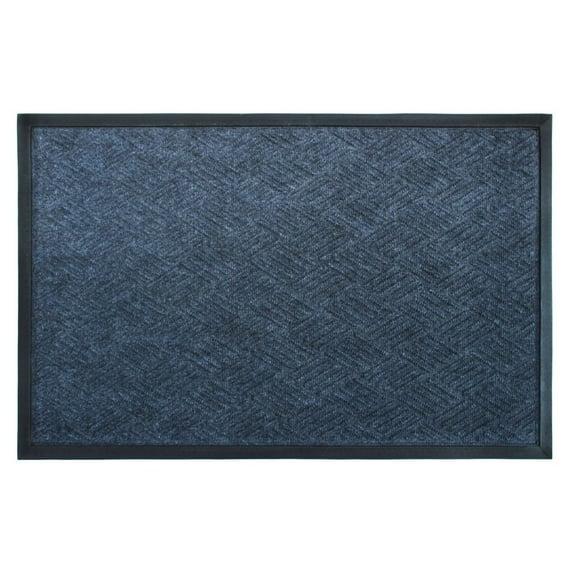 RugSmith Moulded Cobalt Rubber Poly Outdoor Doormat, 24" x 36"