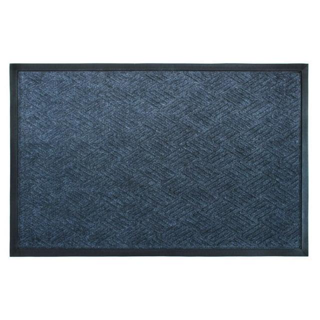 RugSmith Moulded Cobalt Rubber Poly Outdoor Doormat, 24" x 36"