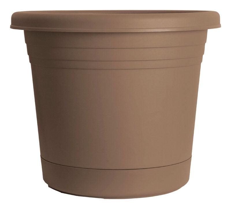 Cappuccino Polyresin Outdoor Planter with Smooth Finish