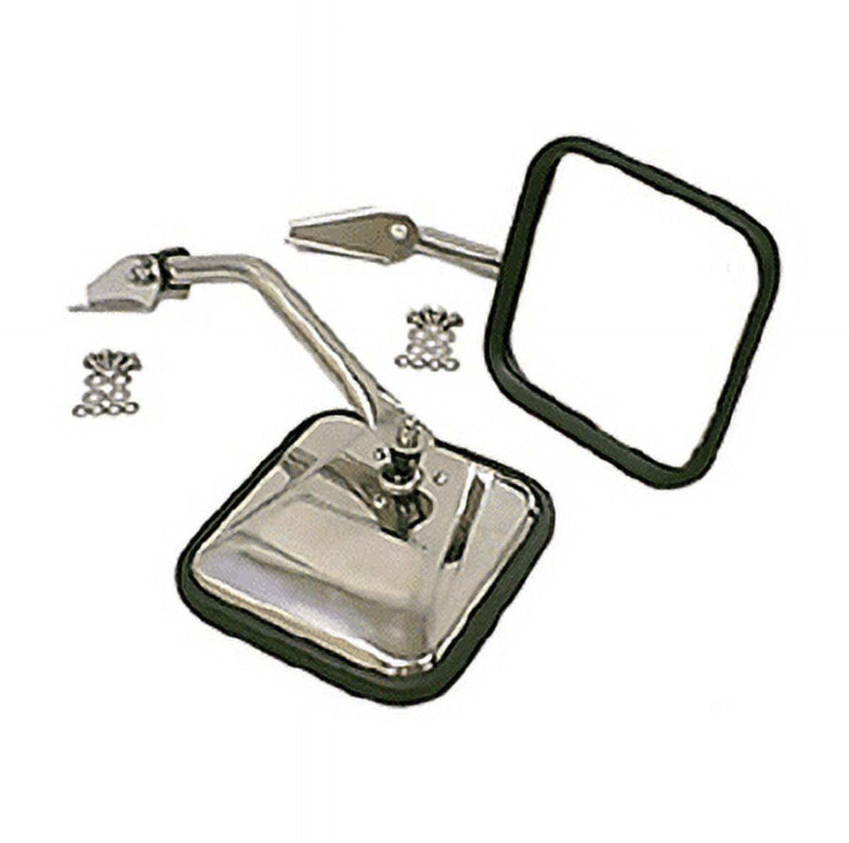 Stainless Steel Jeep CJ Replacement Side Mirror Kit