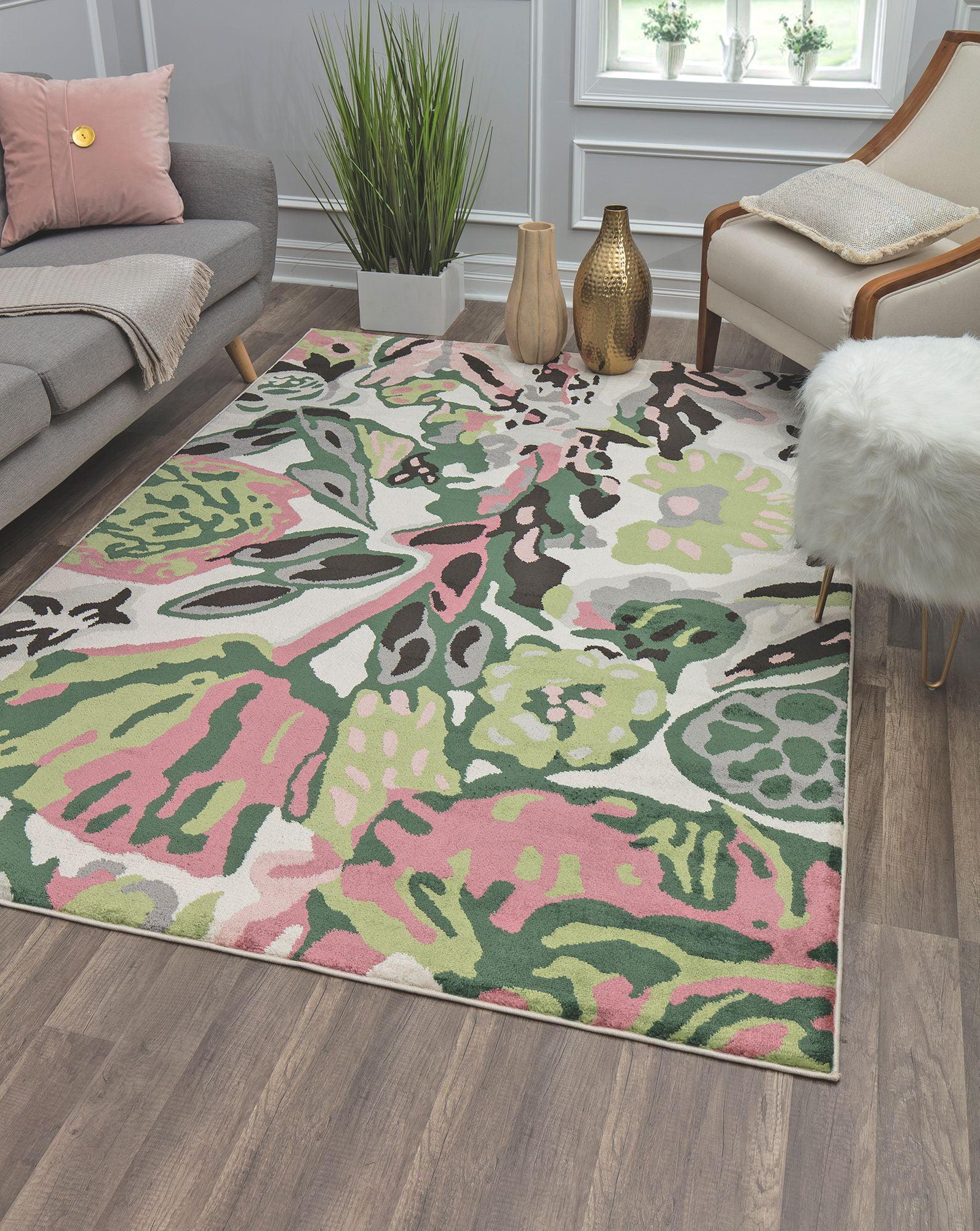 Rugs America Hanna Floral Transitional Area Rug