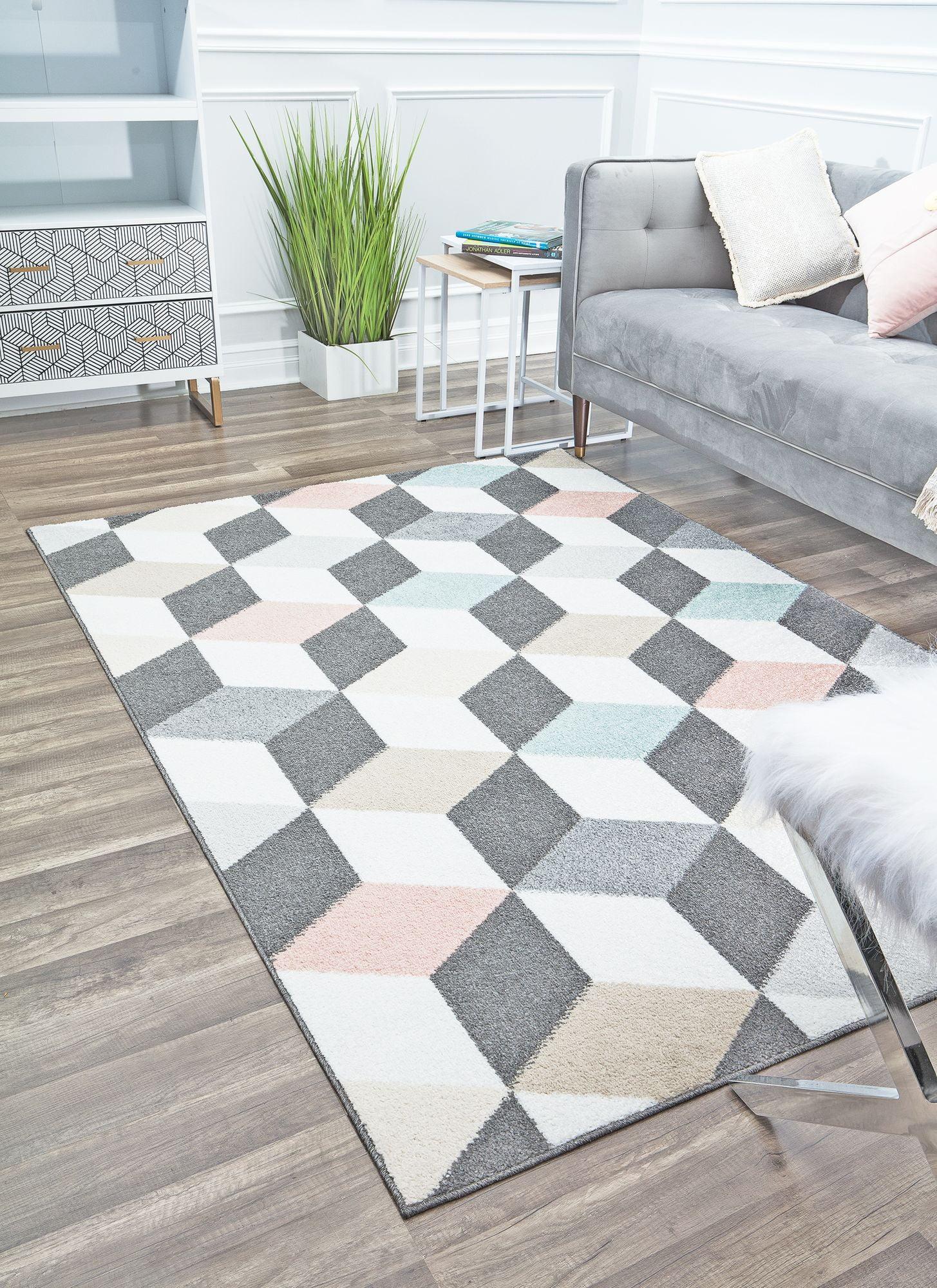 Earl Grey 8' x 10' Geometric Gray Synthetic Area Rug