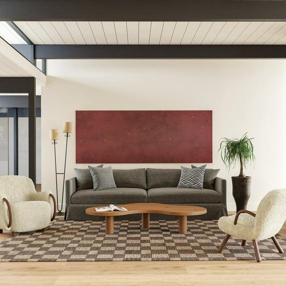 Ebern Designs Quince Checkered Wool Area Rug