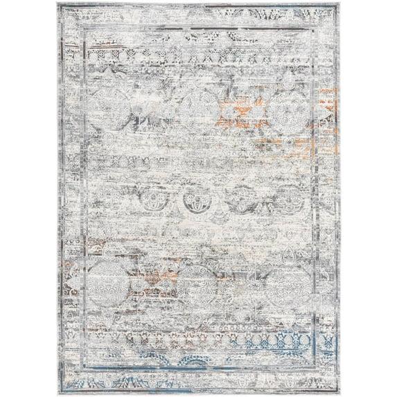 Unique Loom Finsbury Collection Area Rug - Charlotte (7'  x 10' Rectangle Multi/Gray)