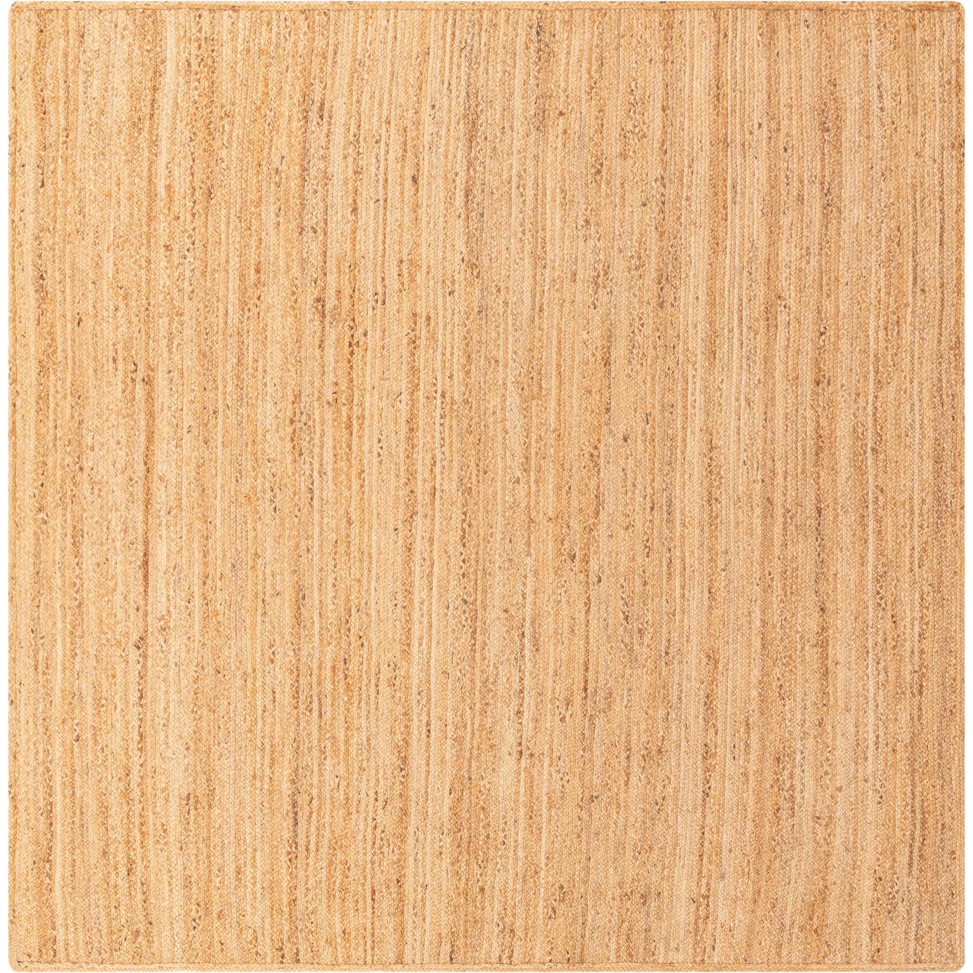 Unique Loom 10'x10' Braided Jute Dhaka Natural Indoor Area Rug