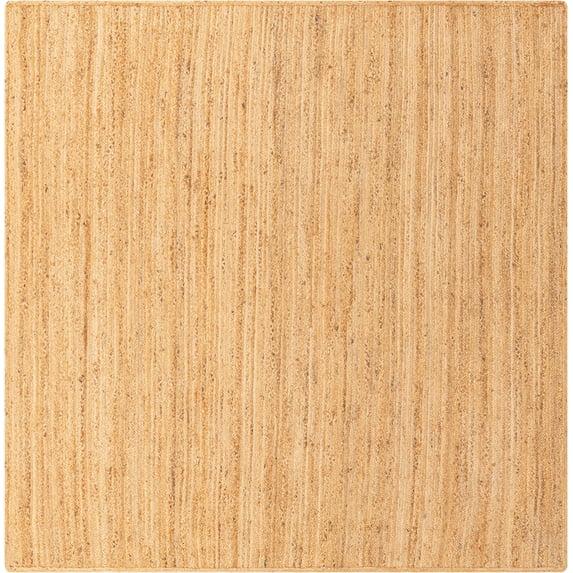 Unique Loom 10'x10' Braided Jute Dhaka Natural Indoor Area Rug