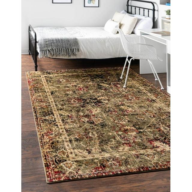 Rugs.com Saturn Collection Rug – 10' x 14' Green Medium Rug Perfect For Living Rooms, Large Dining Rooms, Open Floorplans