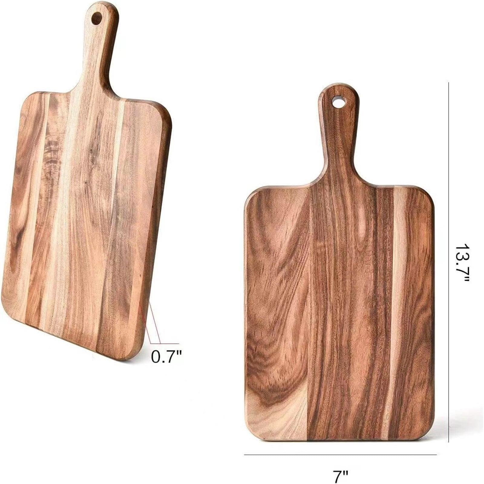 LongHanMao Wooden Circular Cutting Boards And Handle Cutting Boards For Meat, Cheese Boards, Vegetables, Bread, And - Decorative Wooden Service Boards For Kitchens An,Home & Garden