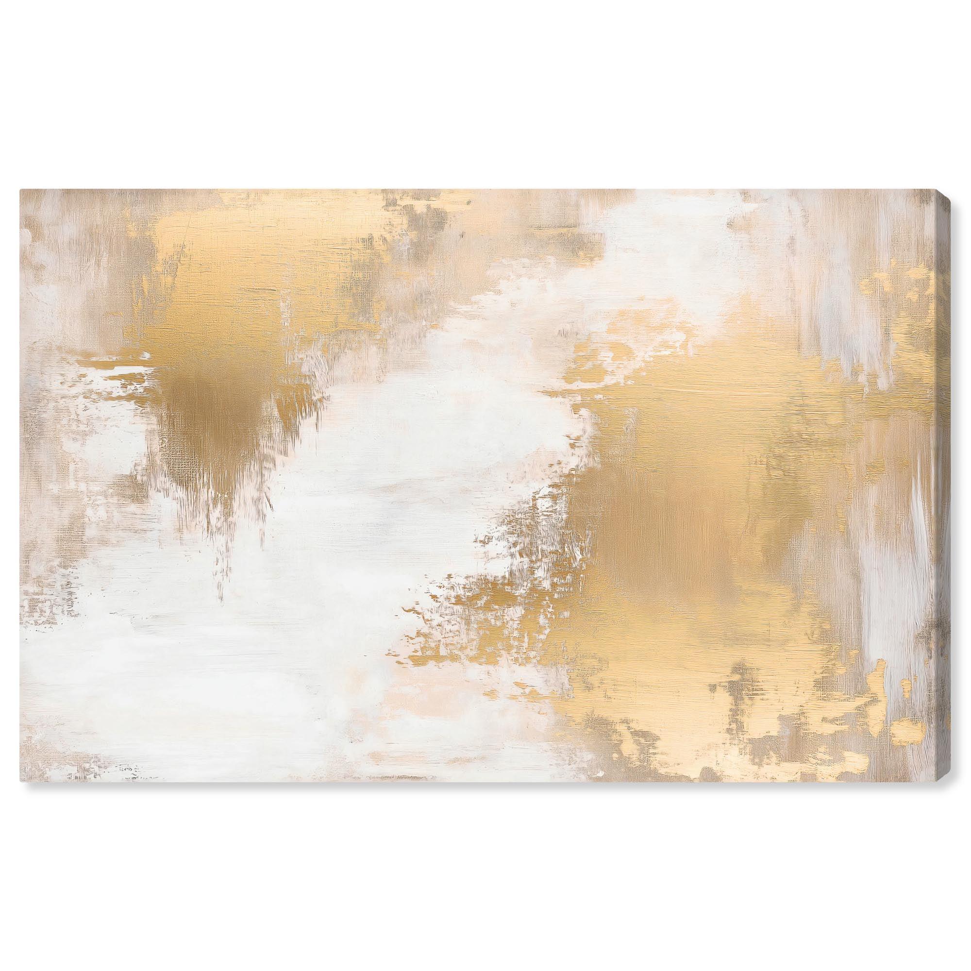 Art Remedy Rushed Golden I Canvas Abstract Art Prints by Art Remedy