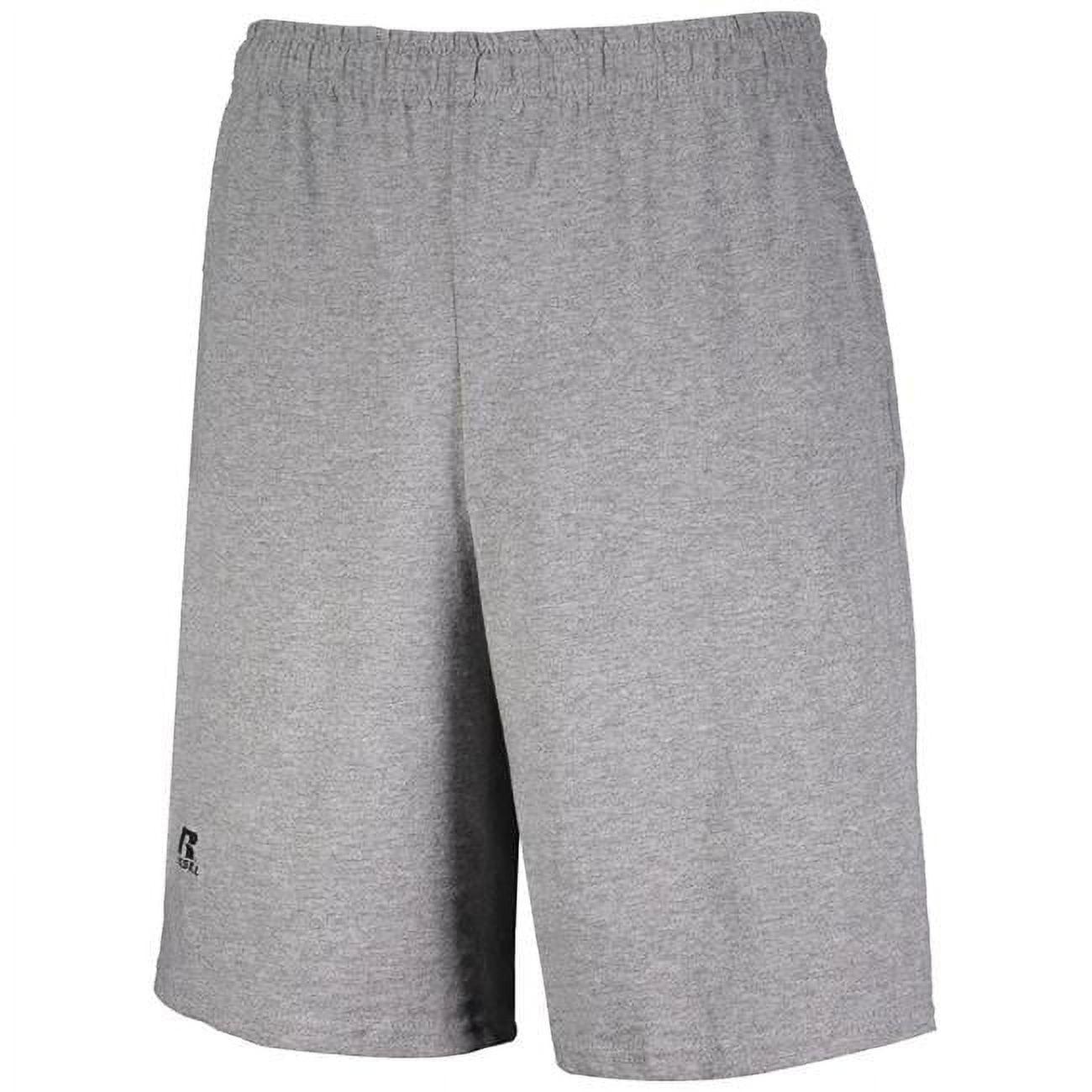 XL Gray Cotton Athletic Shorts with Pockets