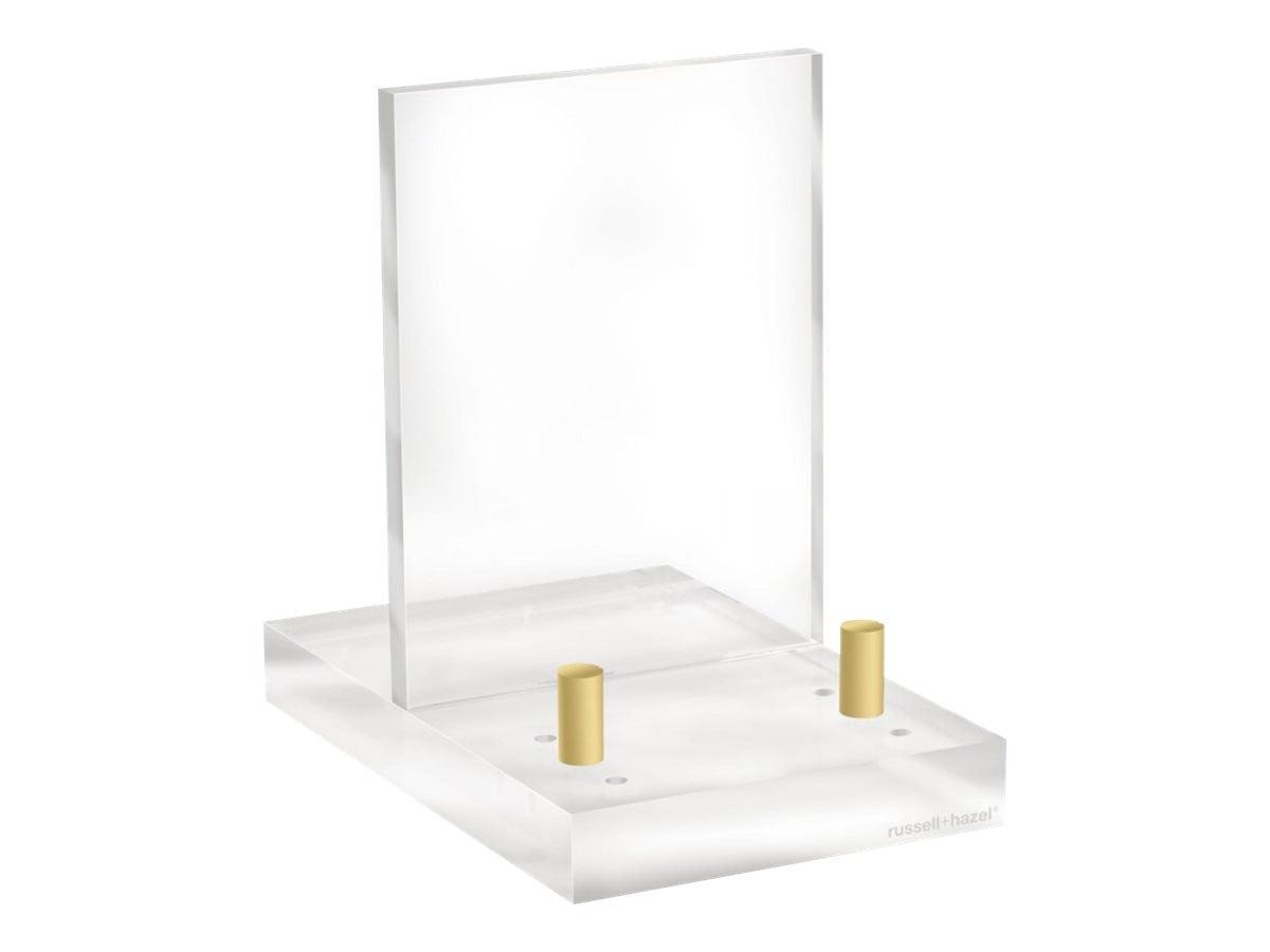 Clear Acrylic Desktop Easel with Gold-Toned Hardware