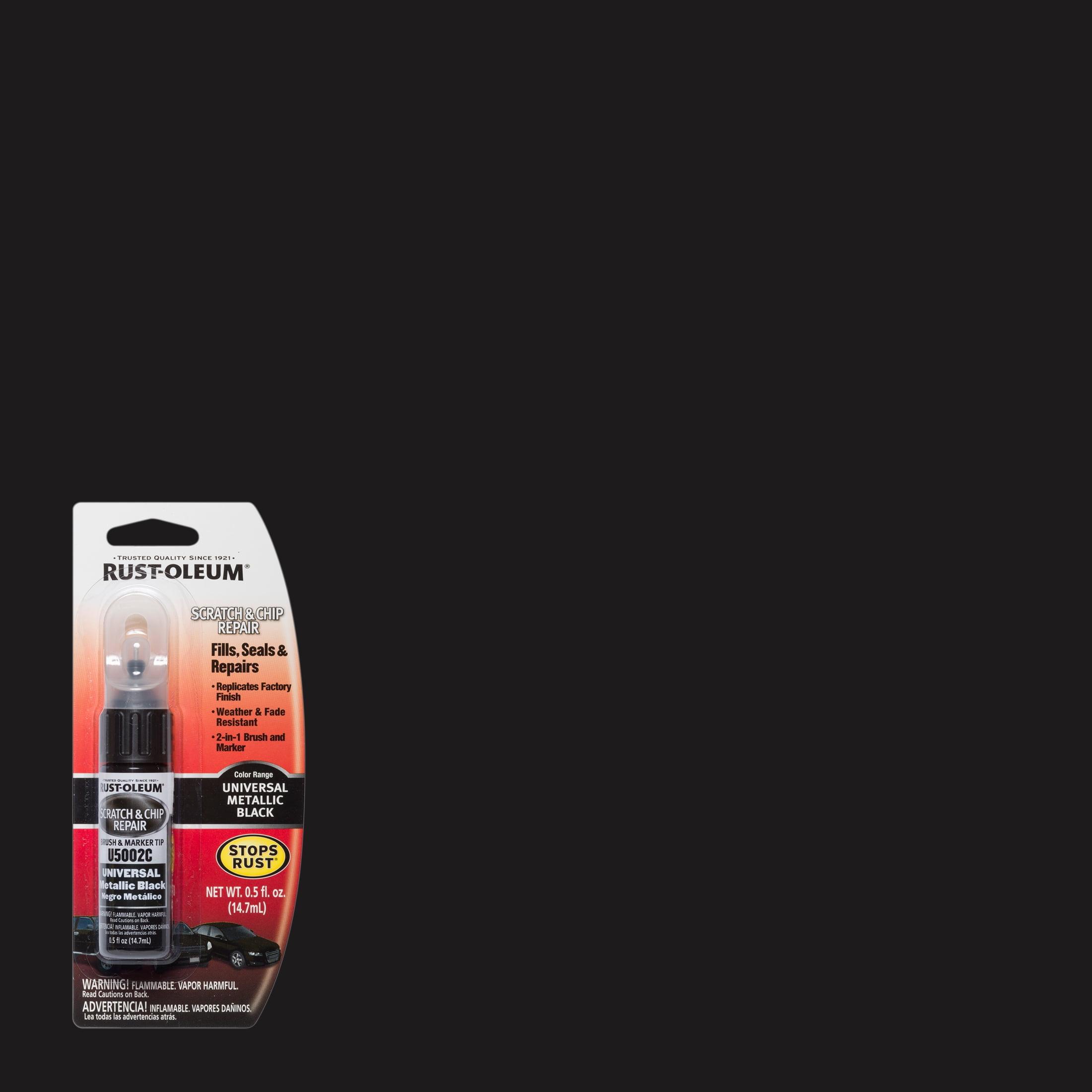 Rust-Oleum Marcador Metálico para Reparación de Rayones y Astillas para Automóviles Negro, 0,5 fl oz