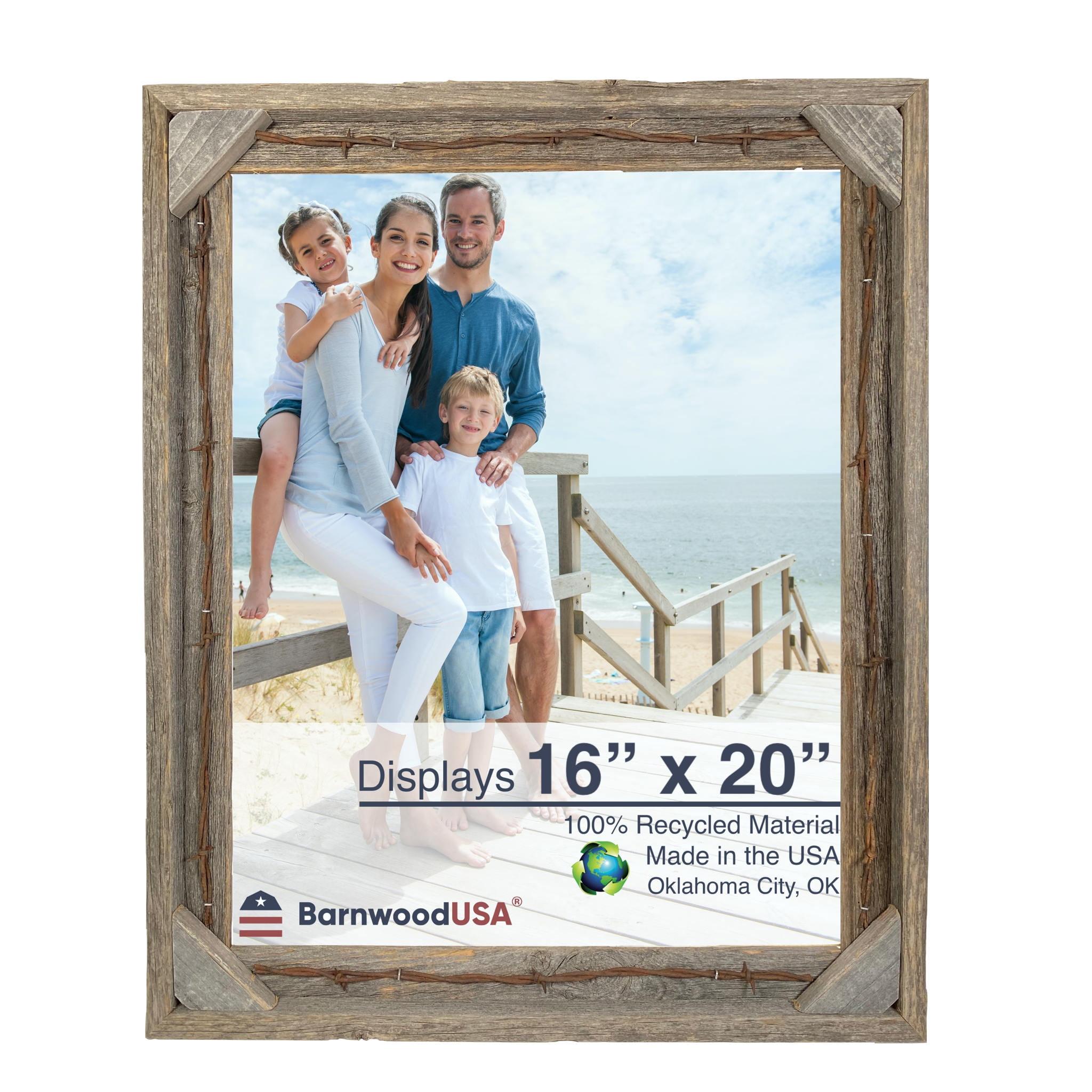 Kattan Weathered Gray Wood Beveled Picture Frame