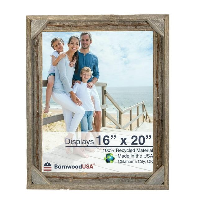 Millwood Pines Kattan Weathered Gray Wood Beveled Picture Frame