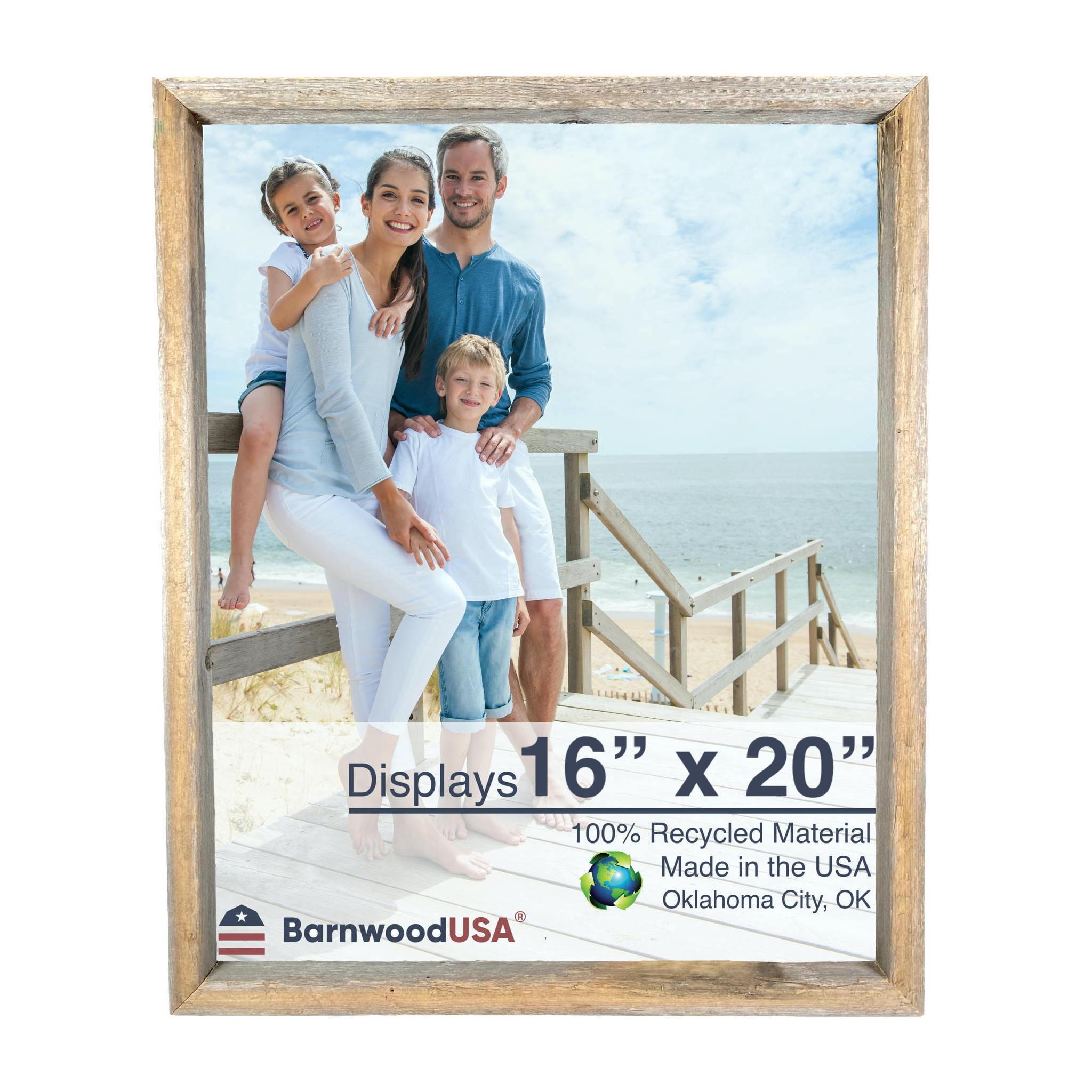 Kattan Weathered Gray Wood Beveled Picture Frame