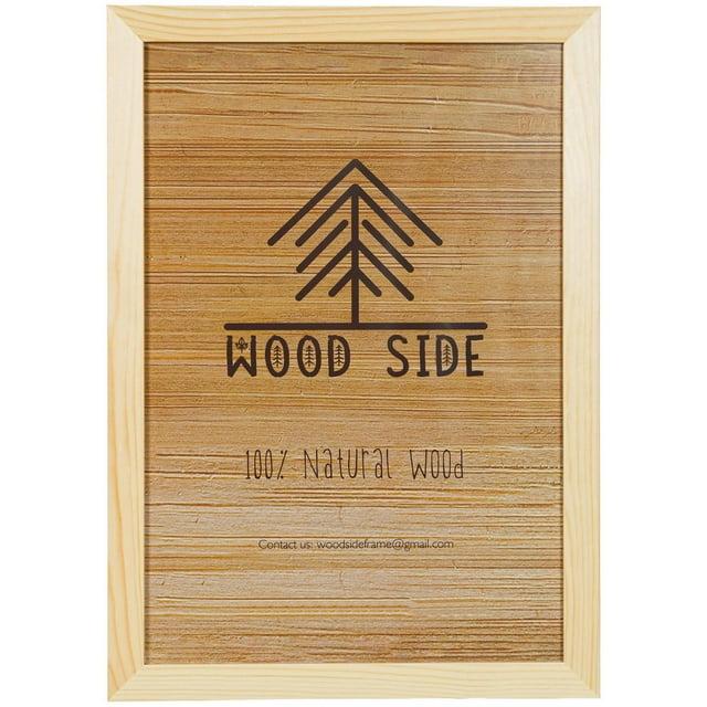 Rustic Wooden Poster Picture Frame 24x36 Natural Solid Eco Distressed Wood for Wall Mounting Barnwood Photo Frame