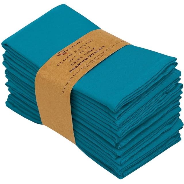 Ruvanti Poly Cotton Enrich Twill Cloth Napkins (Set of 12)