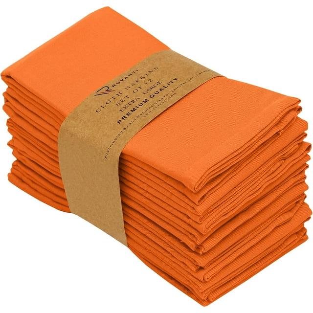 Ruvanti Poly Cotton Enrich Twill Cloth Napkins (Set of 12)