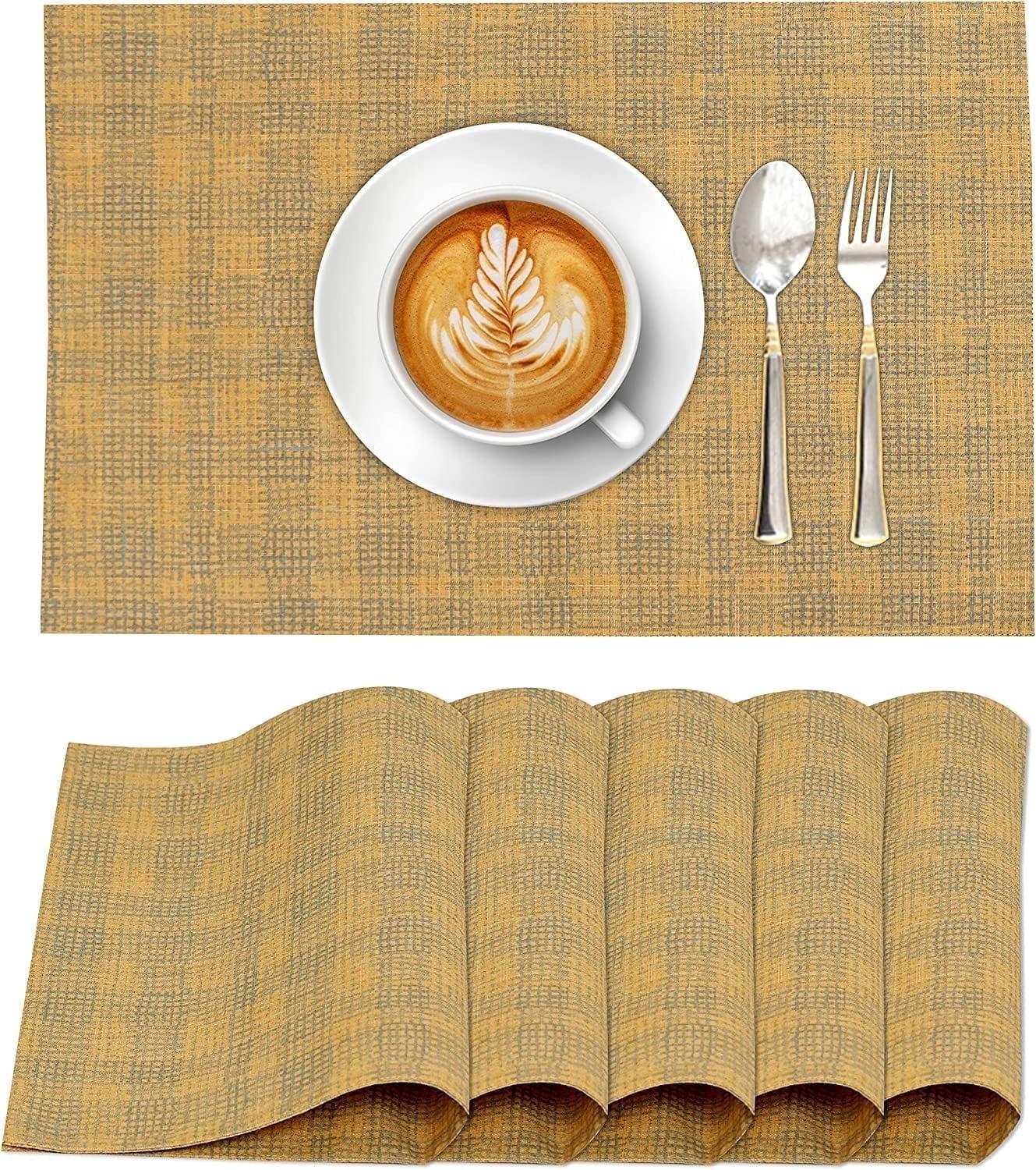 Ruvanti Dining Table Rectangle Placemats 100% Cotton Multi Pattern 13x19 Inches (Set of 6)