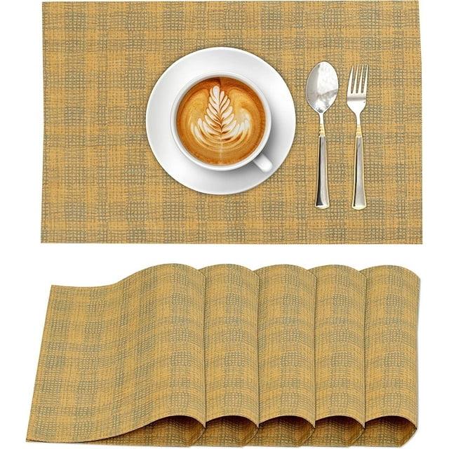 Ruvanti Dining Table Rectangle Placemats 100% Cotton Multi Pattern 13x19 Inches (Set of 6)