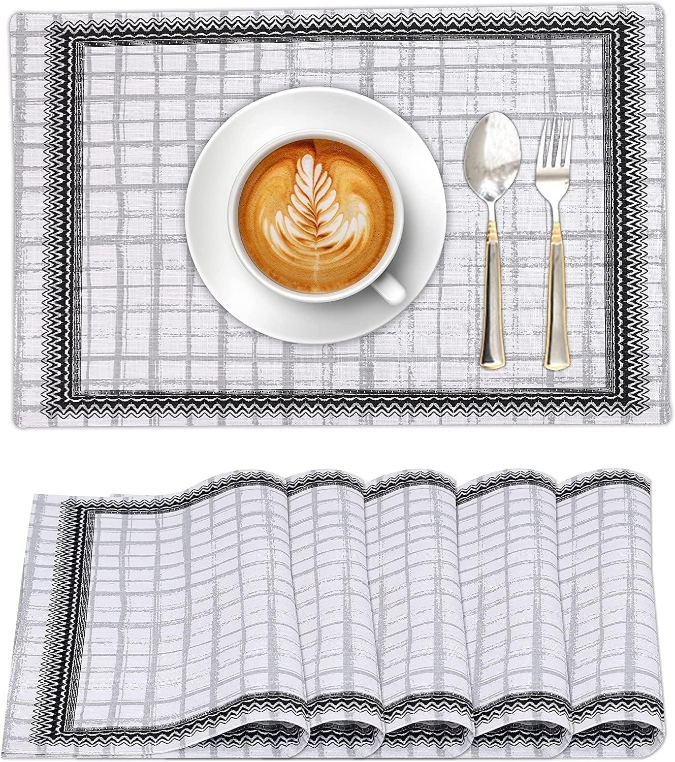Ruvanti Dining Table Rectangle Placemats 100% Cotton Multi Pattern 13x19 Inches (Set of 6)