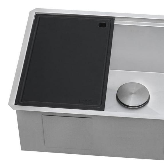 Ruvati Ruvati 17 x 11 inch LedgeFit Black Resin Replacement Cutting Board for Ruvati Workstation Sinks