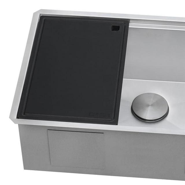 Ruvati Ruvati 17 x 11 inch LedgeFit Black Resin Replacement Cutting Board for Ruvati Workstation Sinks