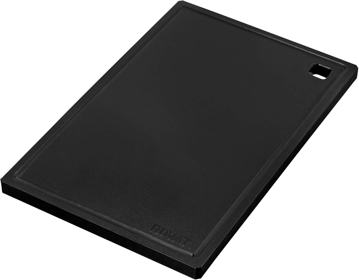 Ruvati Ruvati 17 x 11 inch LedgeFit Black Resin Replacement Cutting Board for Ruvati Workstation Sinks