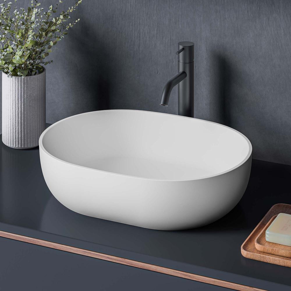 Ruvati 19-inch epiStone Solid Surface Modern Bathroom Vessel Sink