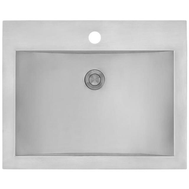 Ruvati 21 x 17 inch Drop-in Topmount Bathroom Sink Stainless Steel