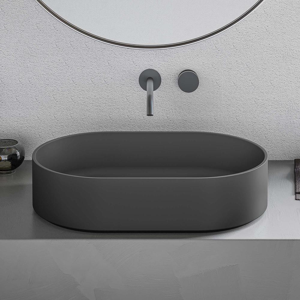 Ruvati 23-inch epiStone Solid Surface Modern Bathroom Vessel Sink