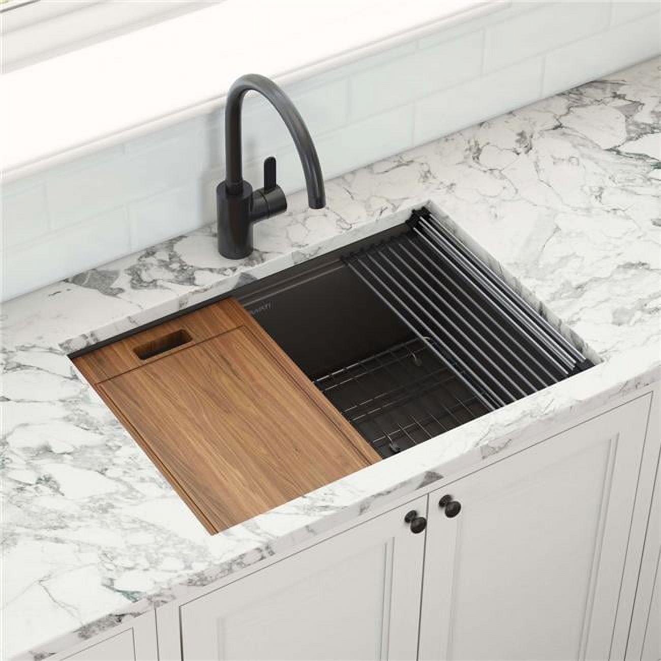 Ruvati 27 inch Workstation Undermount Kitchen Sink Single Bowl