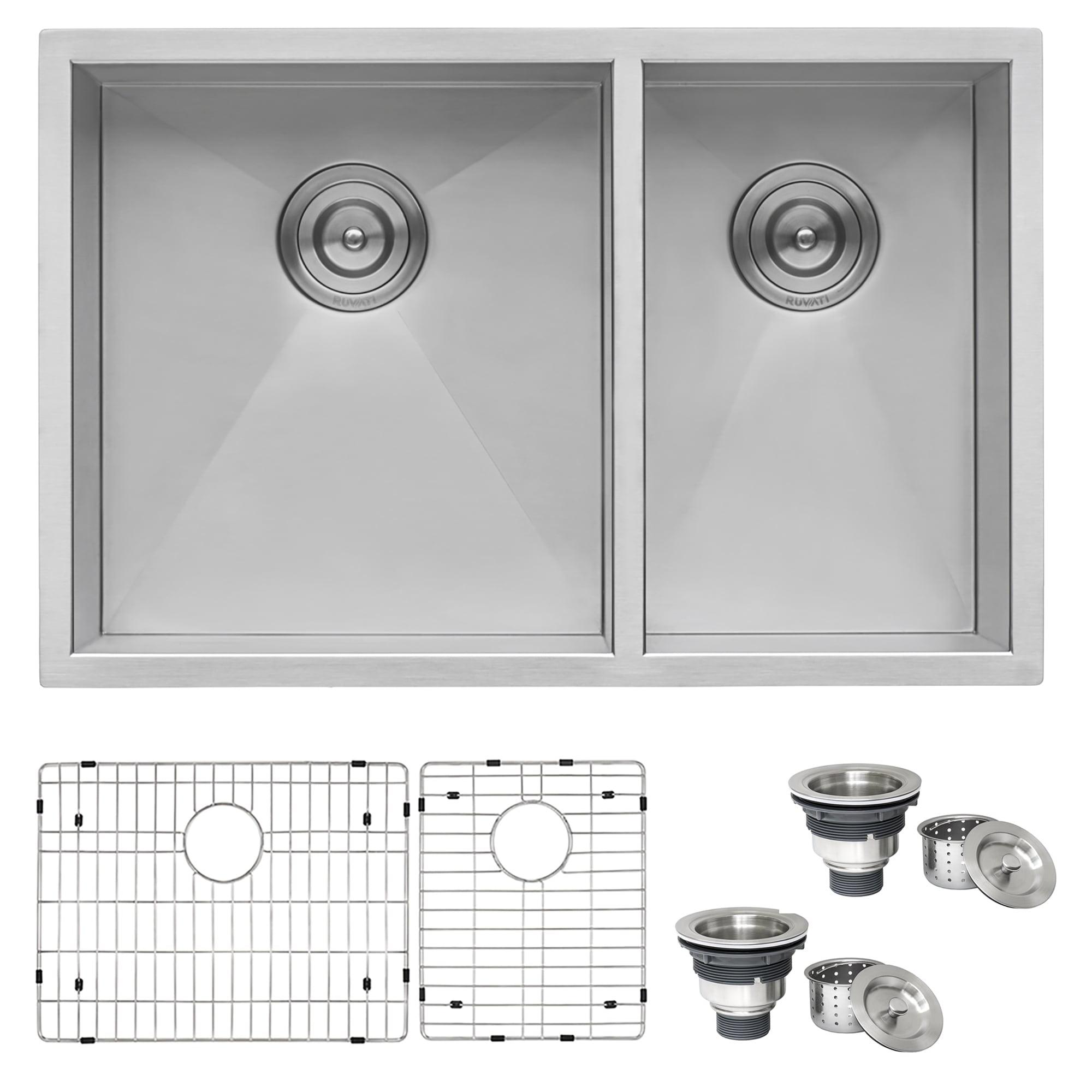 Nesta 36" Stainless Steel Double Bowl Drop-In Kitchen Sink