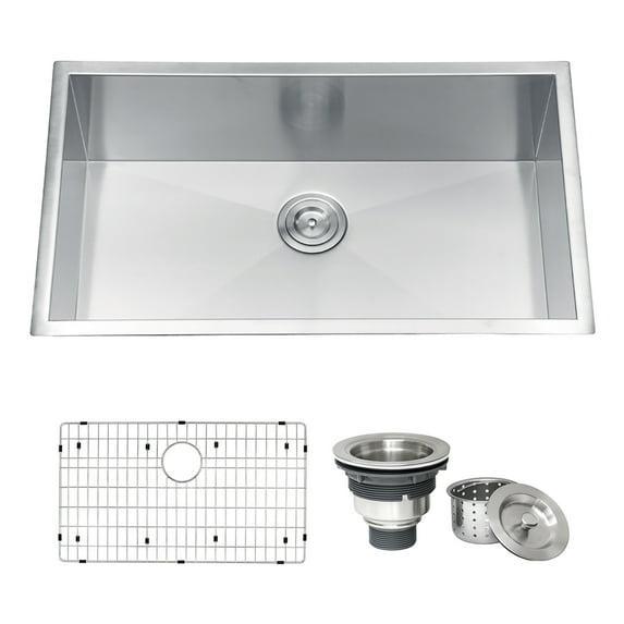 Nesta 32'' L Undermount Single Bowl Stainless Steel Kitchen Sink
