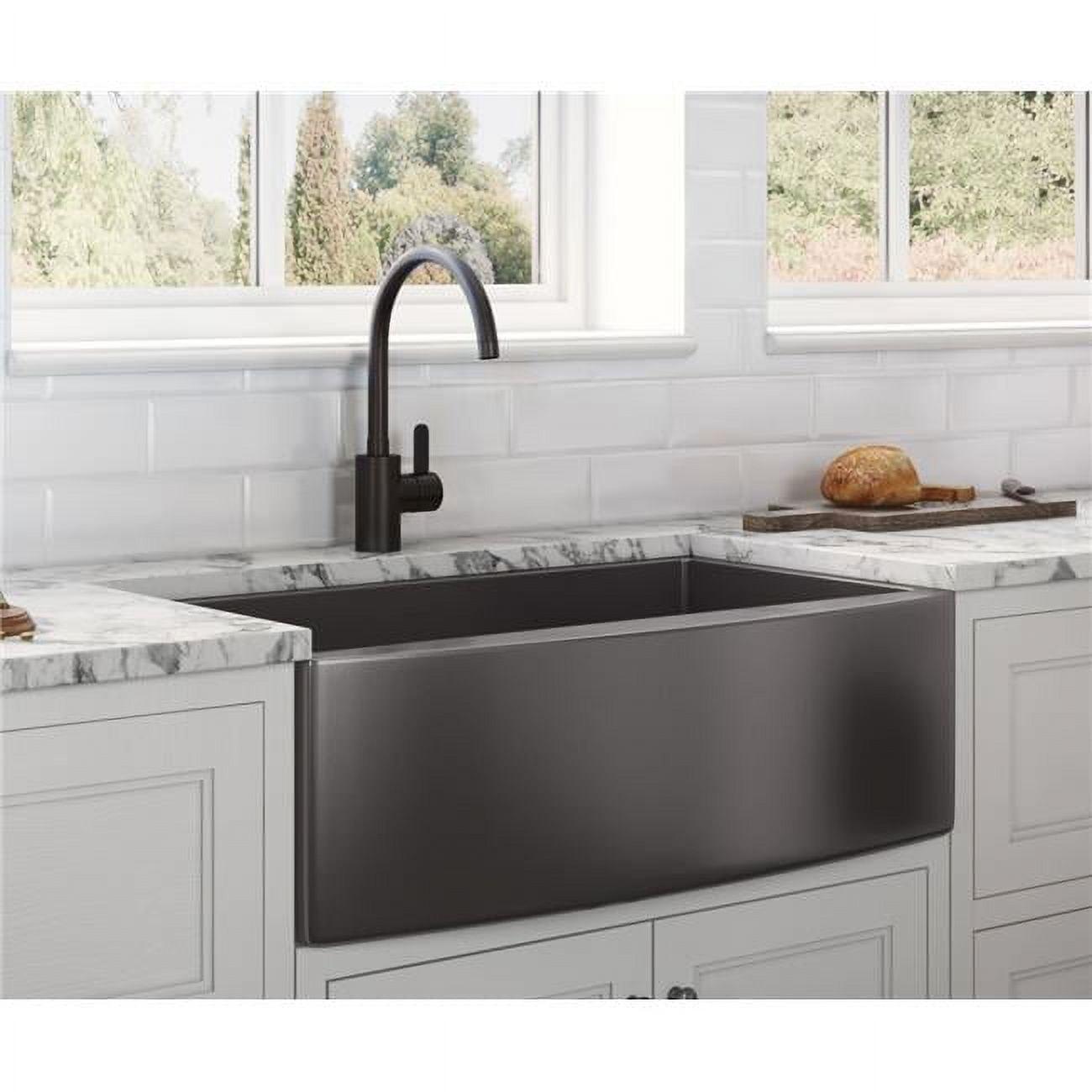 Ruvati 33-inch Apron-Front Farmhouse Kitchen Sink -Stainless Steel