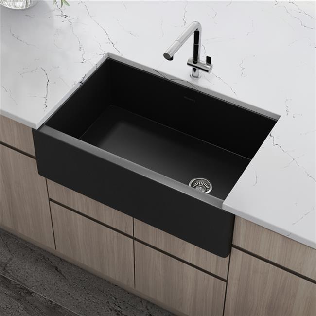 Ruvati 30-inch Fireclay Modern Farmhouse Kitchen Sink Single Bowl