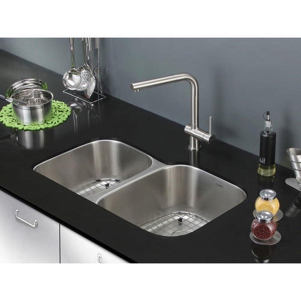 Ruvati 32-inch Satin Finish Stainless Steel Double Bowl Kitchen Sink