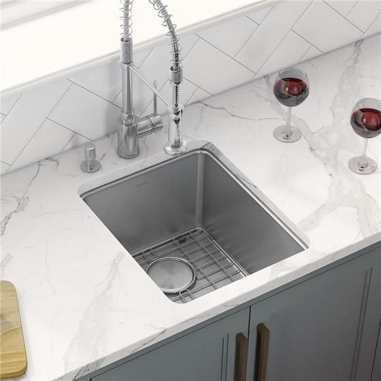 Ruvati 12" Stainless Steel Undermount Single Bowl Bar Sink