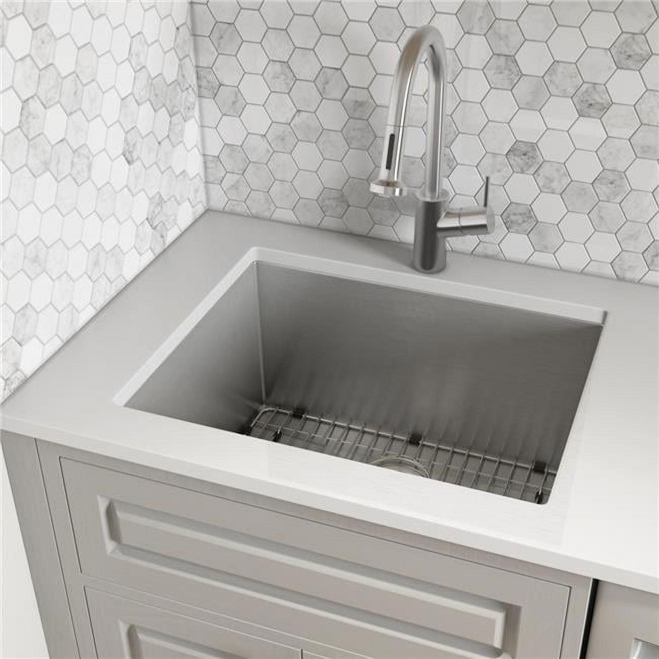 Ruvati 23" x 18" x 12" Deep Laundry Utility Sink Rounded Corners Undermount Stainless Steel