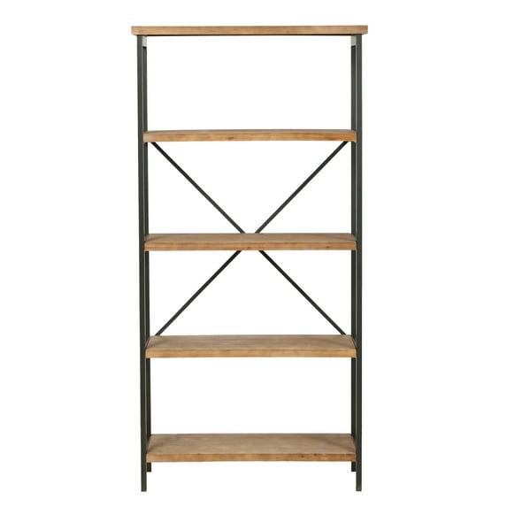 Christopher Knight Home Perth 68.5" 5-Shelf Industrial Bookcase Antique: Metal & Wood, 250lbs Capacity
